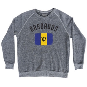 Barbados Country Flag Heritage Adult Tri-Blend Sweatshirt by Ultras