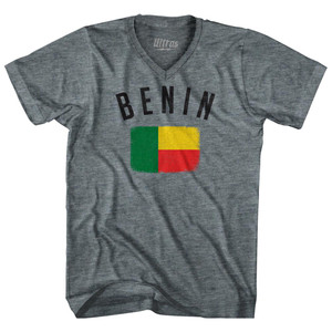 Benin Country Flag Heritage Tri-Blend V-Neck Womens Junior Cut T-Shirt by Ultras Benin Country Flag Heritage Tri-Blend V-Neck Womens Junior Cut T-Shirt by Ultras