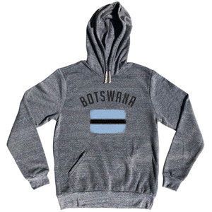 Botswana Country Flag Heritage Tri-Blend Hoodie by Ultras