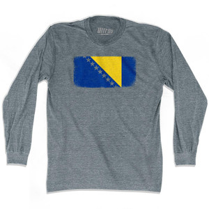 Bosnia And Herzegovina Country Flag Adult Tri-Blend Long Sleeve T-Shirt by Ultras