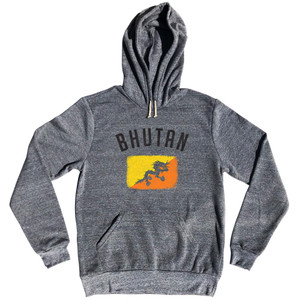 Bhutan Country Flag Heritage Tri-Blend Hoodie by Ultras Bhutan Country Flag Heritage Tri-Blend Hoodie by Ultras