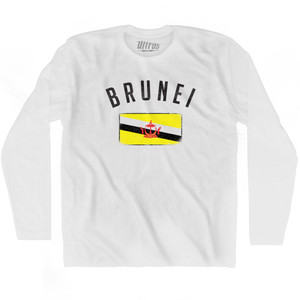 Brunei Country Flag Heritage Adult Cotton Long Sleeve T-Shirt by Ultras Brunei Country Flag Heritage Adult Cotton Long Sleeve T-Shirt by Ultras