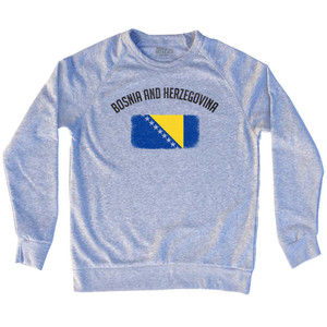 Bosnia And Herzegovina Country Flag Heritage Adult Tri-Blend Sweatshirt by Ultras