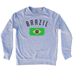 Brazil Country Flag Heritage Adult Tri-Blend Sweatshirt by Ultras Brazil Country Flag Heritage Adult Tri-Blend Sweatshirt by Ultras