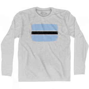 Botswana Country Flag Adult Cotton Long Sleeve T-Shirt by Ultras Botswana Country Flag Adult Cotton Long Sleeve T-Shirt by Ultras