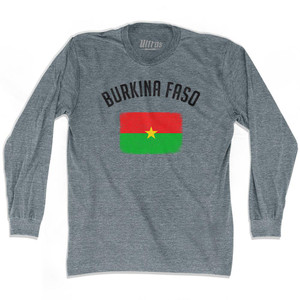 Burkina Faso Country Flag Heritage Adult Tri-Blend Long Sleeve T-Shirt by Ultras Burkina Faso Country Flag Heritage Adult Tri-Blend Long Sleeve T-Shirt by Ultras