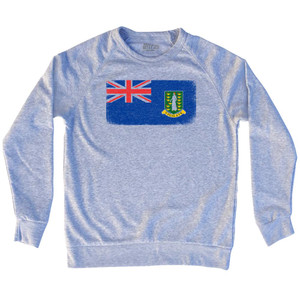 British Virgin Islands Country Flag Adult Tri-Blend Sweatshirt by Ultras