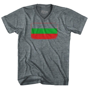 Bulgaria Country Flag Adult Tri-Blend V-Neck T-Shirt by Ultras Bulgaria Country Flag Adult Tri-Blend V-Neck T-Shirt by Ultras