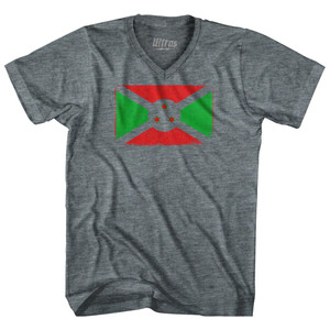 Burundi Country Flag Adult Tri-Blend V-Neck T-Shirt by Ultras Burundi Country Flag Adult Tri-Blend V-Neck T-Shirt by Ultras