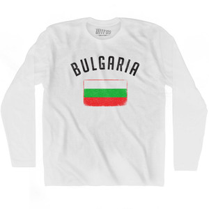 Bulgaria Country Flag Heritage Adult Cotton Long Sleeve T-Shirt by Ultras Bulgaria Country Flag Heritage Adult Cotton Long Sleeve T-Shirt by Ultras