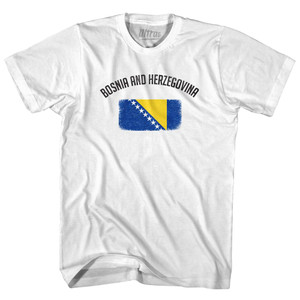 Bosnia And Herzegovina Country Flag Heritage Womens Cotton Junior Cut T-Shirt by Ultras