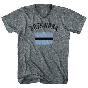 Botswana Country Flag Heritage Adult Tri-Blend V-Neck T-Shirt by Ultras Botswana Country Flag Heritage Adult Tri-Blend V-Neck T-Shirt by Ultras