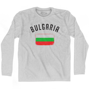 Bulgaria Country Flag Heritage Adult Cotton Long Sleeve T-Shirt by Ultras Bulgaria Country Flag Heritage Adult Cotton Long Sleeve T-Shirt by Ultras