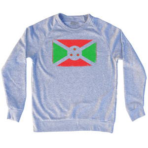 Burundi Country Flag Adult Tri-Blend Sweatshirt by Ultras