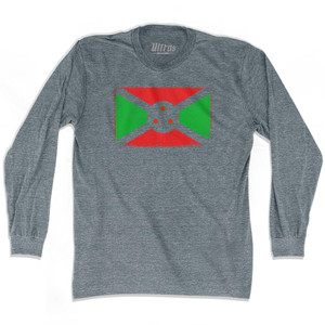 Burundi Country Flag Adult Tri-Blend Long Sleeve T-Shirt by Ultras Burundi Country Flag Adult Tri-Blend Long Sleeve T-Shirt by Ultras