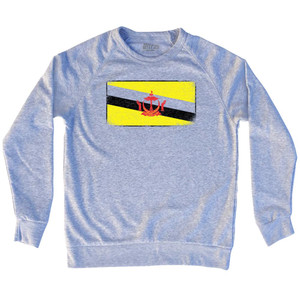 Brunei Country Flag Adult Tri-Blend Sweatshirt by Ultras
