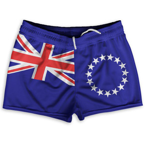 Cook Islands County Flag Shorty Short Gym Shorts 2.5" Inseam Made In USA by Shorty Shorts Cook Islands County Flag Shorty Short Gym Shorts 2.5" Inseam Made In USA by Shorty Shorts