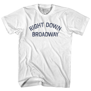 Right Down Broadway Womens Cotton Junior Cut T-Shirt by Ultras