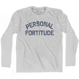 Personal Fortitude Adult Cotton Long Sleeve T-Shirt by Ultras Personal Fortitude Adult Cotton Long Sleeve T-Shirt by Ultras