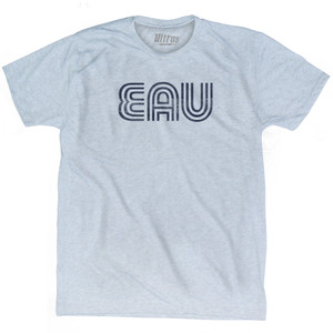 Eau Claire EAU Airport Adult Tri-Blend T-shirt - Athletic White