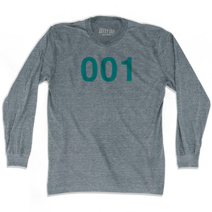 Squid Numbers 001 Adult Tri-Blend Long Sleeve T-Shirt by Ultras