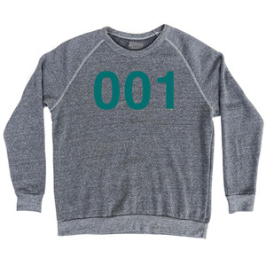 Squid Numbers 001 Adult Tri-Blend Sweatshirt by Ultras