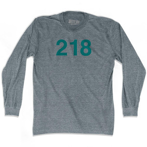 Squid Numbers 218 Adult Tri-Blend Long Sleeve T-Shirt by Ultras