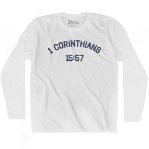 1 Corinthians 15 57 Adult Cotton Long Sleeve T-Shirt by Ultras