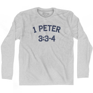1 Peter 3 3-4 Adult Cotton Long Sleeve T-Shirt by Ultras