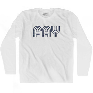 Fayetteville Airport FAY Adult Cotton Long Sleeve T-shirt - White