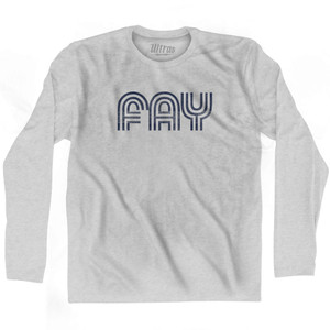 Fayetteville Airport FAY Adult Cotton Long Sleeve T-shirt - Grey Heather