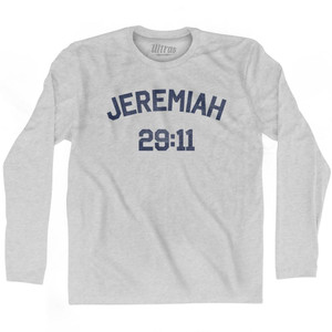 Jeremiah 29 11 Adult Cotton Long Sleeve T-Shirt by Ultras