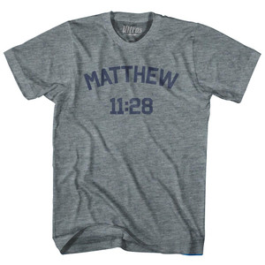 Matthew 11 28 Womens Tri-Blend Junior Cut T-Shirt by Ultras Matthew 11 28 Womens Tri-Blend Junior Cut T-Shirt by Ultras