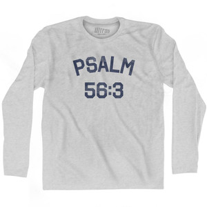 Psalm 56 3 Adult Cotton Long Sleeve T-Shirt by Ultras