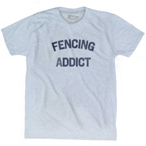 Fencing Addict Adult Tri-Blend T-shirt - Athletic White Fencing Addict Adult Tri-Blend T-shirt - Athletic White