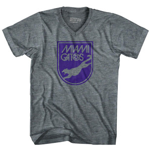 Miami Gatos Soccer Adult Tri-Blend V-Neck T-Shirt by Ultras Miami Gatos Soccer Adult Tri-Blend V-Neck T-Shirt by Ultras