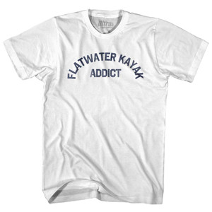 Flatwater Kayak Addict Womens Cotton Junior Cut T-Shirt - White