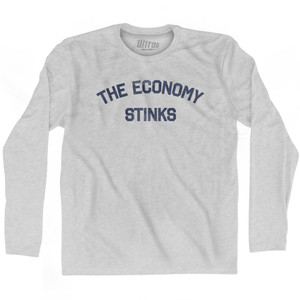 The Economy Stinks Adult Cotton Long Sleeve T-Shirt by Ultras
