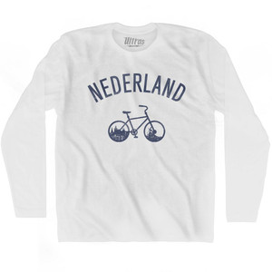 Nederland Vintage Bike Adult Cotton Long Sleeve T-Shirt by Ultras Nederland Vintage Bike Adult Cotton Long Sleeve T-Shirt by Ultras