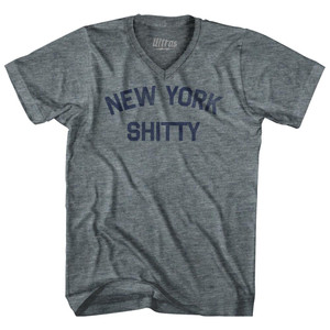 New York Shitty Adult Tri-Blend V-Neck T-Shirt by Ultras