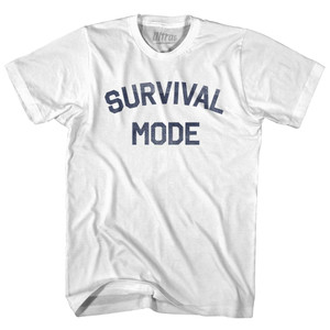 Survival Mode Womens Cotton Junior Cut T-Shirt - White