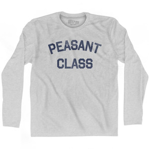 Peasant Class Adult Cotton Long Sleeve T-shirt - Grey Heather