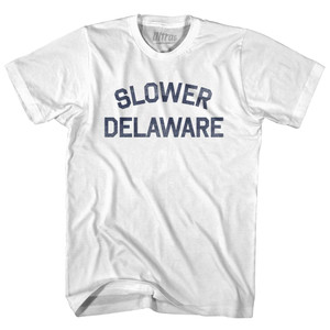 Slower Delaware Youth Cotton T-shirt - White Slower Delaware Youth Cotton T-shirt - White