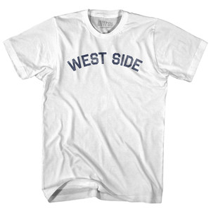 West Side Womens Cotton Junior Cut T-Shirt - White West Side Womens Cotton Junior Cut T-Shirt - White