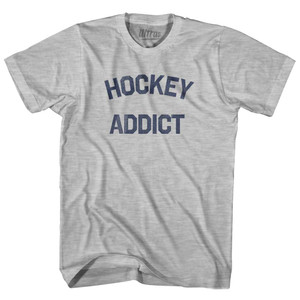 Hockey Addict Youth Cotton T-shirt - Grey Heather Hockey Addict Youth Cotton T-shirt - Grey Heather