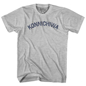 Konnichiwa - Japanese For Hello Youth Cotton T-shirt - Grey Heather