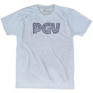 Greenville Airport PGV Adult Tri-Blend T-shirt - Athletic White