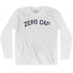 Zero Cap Adult Cotton Long Sleeve T-shirt - White
