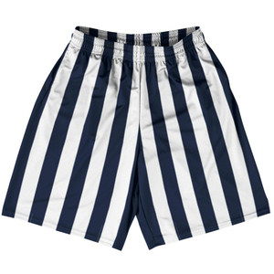 Navy Blue & White Vertical Stripe Basketball Practice Shorts Made In USA by Ultras Basketball Navy Blue & White Vertical Stripe Basketball Practice Shorts Made In USA by Ultras Basketball
