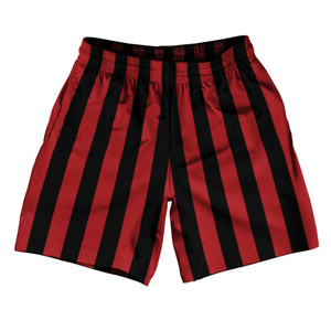 Dark Red & Black Vertical Stripe Athletic Running Fitness Exercise Shorts 7" Inseam Shorts Made In USA by Ultras Dark Red & Black Vertical Stripe Athletic Running Fitness Exercise Shorts 7" Inseam Shorts Made In USA by Ultras